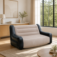 Fauteuil auto-gonflant avec pompe intégrée, canapé gonflable floqué de qualité supérieure pour le glamping