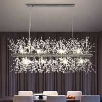 Lustre moderne en cristal LED pour salon de luxe, hôtel, villa
