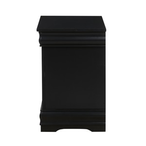 Comodino Classico Tradizionale Nero a 2 Cassetti, Mobile in Legno per Camera da Letto - Product Image 4