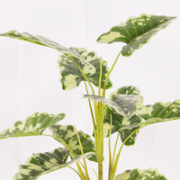 Taro artificiel plante fausse soie plante décoration en pot arc-en-ciel Taro branche pour la décoration intérieure