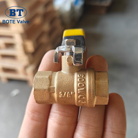 Válvula de Bola de Latón de 1 Pulgada, 2 Piezas, Sellado de PTFE, Conexión NPT, Manual, para Agua, OEM