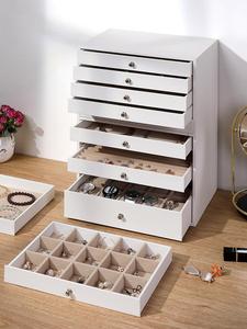 Espositore per Gioielli in Legno a 10 Livelli con Rivestimento in <span class=keywords><strong>Pelle</strong></span>, Personalizzabile con Logo, per Anelli, Orecchini, Bracciali e Collane - Product Image 4
