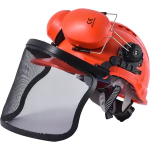ABS visiera fori di sfiato paraorecchie maglia Set durevole elmetto ingegneria costruzione casco di sicurezza con visiera