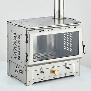 Stufa <span class=keywords><strong>a</strong></span> Legna Multifunzione in Acciaio Inox per Tende <span class=keywords><strong>da</strong></span> Campeggio, Riscaldamento per Esterni - Product Image 3