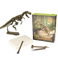 סיטונאי ארכיאולוגי t-rex מאובנים דגם לחפור אותו החוצה diy פלסטיק צעצוע דינוזאור שלד