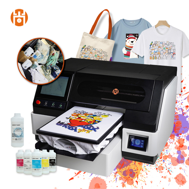Commercial High Speed A3 A2 Size Automatic DTG Inkjet Printers Flex Cloth Fabric Textile Printing for I1600 I3200 Heads 2400 DPI
