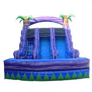 Tobogán Inflable de Agua Comercial para Exteriores, de PVC, Color Morado, con Diseño de Ondas, para Parques Acuáticos y Centros Comerciales - Product Image 1