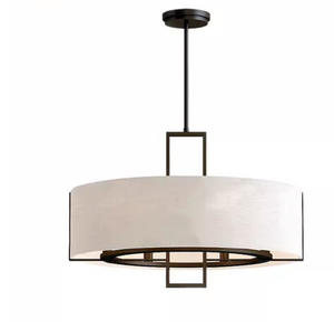 Alta calidad Home Hotel Villa Project decorativo creativo moderno Beige tela Interior Led suspensión colgante Luz - Product Image 6