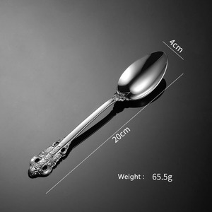 Baroque Gold Royal Design Stainless Steel Flatware Set Luxury Knives and Forks for Parties - Product Image 5