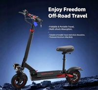 Katlanabilir Elektrikli Scooter Paylaşımlı Sürüş İki Tekerlekli Lityum Pil 60km Menzil Su Geçirmez Hafif Taşınabilir
