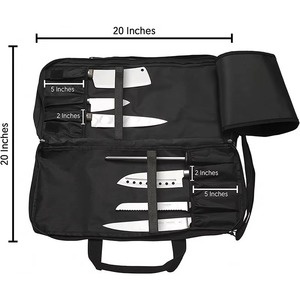 Sac à couteaux de chef BSCI - 12 poches pour couteaux et ustensiles de cuisine - Léger, durable - Product Image 5