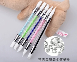 Stylo de gravure 3D pour nail art, à manche solide, double tête (pointe de colle et pointe de silicone), outil de manucure professionnel pour salon - Product Image 6
