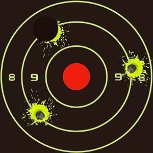 Objetivos de tiro de 8 pulgadas con efecto de <span class=keywords><strong>impacto</strong></span>, múltiples agujeros, altamente visibles, para uso en interiores/exteriores, pegatinas de objetivos de tiro con <span class=keywords><strong>pistola</strong></span> - Product Image 5