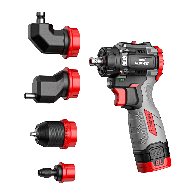 NANWEI New Design Multi-functional Power Tools 4-head 16v Brushless Motor Electric Screwdriver