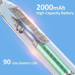 H2ofloss 2000mAh Smart Rechargeable Sonic <strong>Toothbrush</strong> for Adults Travel-Friendly IPX7 <strong>Pressure</strong> <strong>Sensor</strong> <strong>Electric</strong> Wave Sweeping - Product Image 6