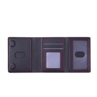 Nouveau design de luxe vintage, portefeuille de téléphone fin en aluminium à trois volets sans fermeture, support de téléphone portable fin et robuste, porte-cartes avec blocage RFID
