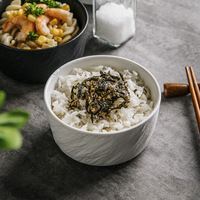 Bol en céramique de style mignon, compatible micro-ondes, couleur sous-glaçure, pour usage domestique, pour riz, nouilles, petit-déjeuner japonais, soupe, flocons d'avoine, grand ou petit format