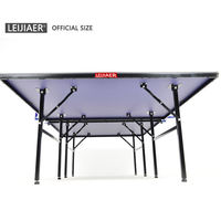 Table de ping-pong LEIJIAER à prix avantageux, bleue, avec pieds pliables et mobiles