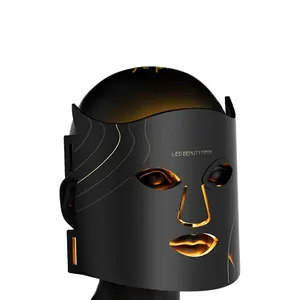 Máscara de LED 630nm para terapia facial, luz LED de 5 cores, fóton, infravermelho próximo, máscara de silicone para rosto, infravermelho vermelho, azul