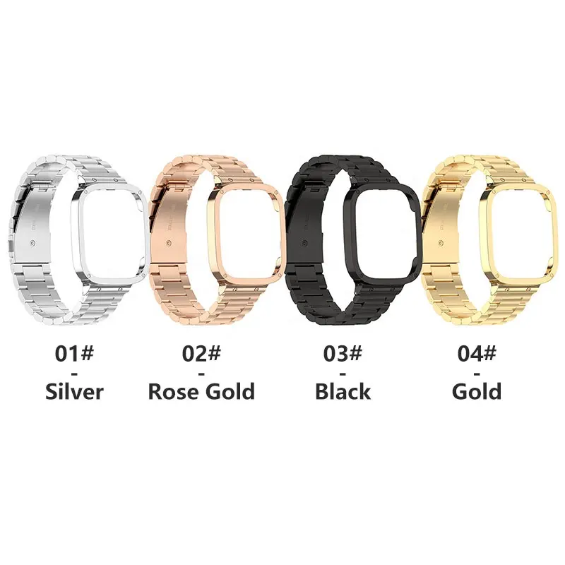 Nuovi accessori per orologi per Mi Watch Lite3 Redmi Watch3 cinturino in acciaio inossidabile solido cinturino in metallo con custodia protettiva