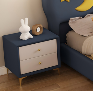 Cama <span class=keywords><strong>Infantil</strong></span> Moderna y Minimalista, Resistente, para Niños, de 1.35m y 1.5m, de Madera Maciza, de 1.8m, con Diseño de Astronauta Espacial de Cuero, para <span class=keywords><strong>Dormitorio</strong></span> - Product Image 5