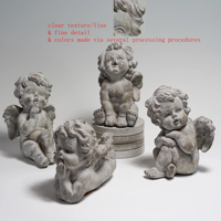 Statue de jardin d'anges chérubins en ciment créatif Figurine d'ange mignon décoration de jardin maison produit unique de bibelot