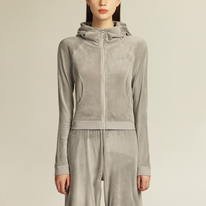 Set di tuta da donna <span class=keywords><strong>in</strong></span> <span class=keywords><strong>velluto</strong></span> di <span class=keywords><strong>velluto</strong></span> con cappuccio <span class=keywords><strong>in</strong></span> alto a maniche lunghe da salotto con comoda felpa <span class=keywords><strong>in</strong></span> <span class=keywords><strong>velluto</strong></span> e pantaloni - Product Image 1