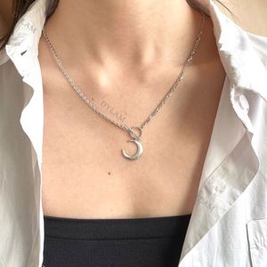 Dylam Customizable Tiny Moon Pendant Necklace 925 Sterling <b>Silver</b> Dainty Personalized Moon <b>Choker</b> Neckla - Product Image 3