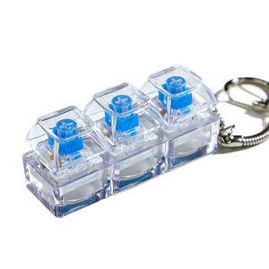 Llavero de juguete con 3 botones antiestrés, simulador de teclado mecánico para PC, para niños y adultos, unisex, de plástico - Product Image 1