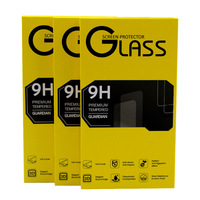 Boîtes d'emballage pour protecteurs d'écran en verre trempé en stock, pelliculage mat recyclable ; Papier d'emballage pour coques de téléphone et films liquides en gel