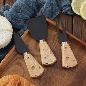 Custom Logo 3-Piece Cheese Knife <strong>Set</strong> <strong>Personalised</strong> Stainless Steel and Acacia Wood Handle Quality Metal Cheese Tools - Product Image 4