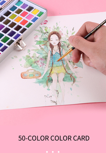 Ensemble de peinture <span class=keywords><strong>aquarelle</strong></span> métallisée scintillante Giorgione pour débutants, boîte en métal avec pinceau en nylon pour peinture sur papier - Product Image 5