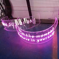 Plafond publicitaire à slogan personnalisé Enseigne au néon ronde à 360 degrés Anneau d'enseigne au néon pour décoration d'intérieur de bar à bière Club Party Shop