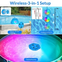 Lumière de piscine RGB, contrôle par application à distance, étanche IP68, CRI 100 élevé, éclairage sous-marin à intensité variable, lampe rythmique d'ambiance sous-marine
