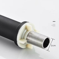 Robinet de lavabo en acier inoxydable 304, finition noir mat, bec col de cygne, installation monotrou pour lavabo de salle de bain