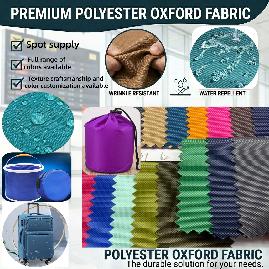Custom Color 420D Lightweight Abrasion-Resistant 100% Polyester Oxford Fabric for Handbags Backpacks Luggage Awning Tents