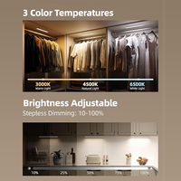 Ultra-Mince Armoire Placard Lumière 3 Couleur Dimmable 5v Usb Rechargeable Armoire de Cuisine Placard Armoire Led Détecteur de Mouvement Lumière