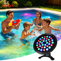 Lumière LED sous-marine en verre trempé IP68 en alliage d'aluminium, rotation à 150°, changement de couleur RVB, câble de 10 m, garantie de 5 ans, pour aménagement paysager