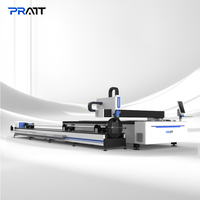 Machine de découpe laser à fibre CNC haute précision pour plaques et tubes, avec tête de découpe à mise au point automatique pour tôles métalliques, tubes ronds et carrés