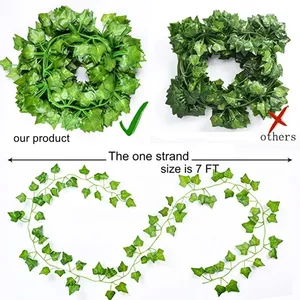 Plantes artificielles <span class=keywords><strong>en</strong></span> lierre, guirlande suspendue <span class=keywords><strong>en</strong></span> <span class=keywords><strong>plastique</strong></span>, <span class=keywords><strong>feuillage</strong></span> pour la décoration de la maison, du jardin, des mariages et des murs - Product Image 4