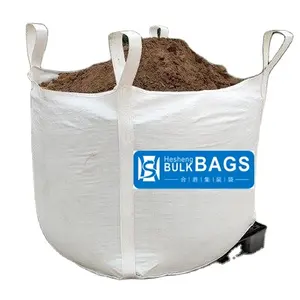 Hesheng FIBC PP Woven UV Treated 1ton Big Bag For Packing Stone Cement Jumbo Bag