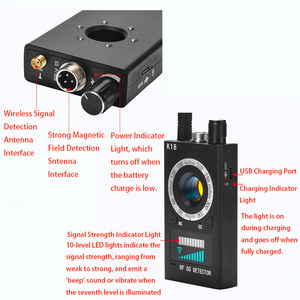 Máy dò K18 cho khách sạn và phương tiện chống rình mò <span class=keywords><strong>camera</strong></span> chống nghe lén chống ẩn và máy dò tín hiệu theo dõi chống GPS - Product Image 5