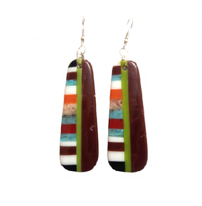 Pendientes de gota con incrustaciones de resina para mujer, joyería de moda de la India con adornos acrílicos, artesanía de calidad, venta al por mayor - Product Image 2