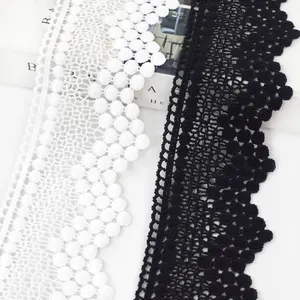 Deepeel PH116 Clothing Accessories Black White Embroidery Hollow Lace Dress Decoration Curtain Skirt Hem Extended Accessory