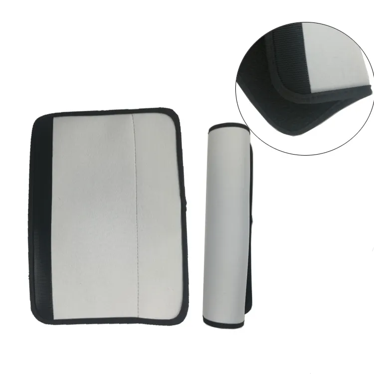 Неопреновый белый чехол для автомобильного ремня безопасности, защитная Наплечная подушка для сублимации