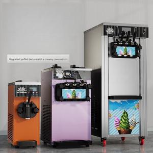 Automatic Commercial 3 Flavors Soft Serve Ice Cream Machine 1300W High Production 22L/H Stainless Steel Restaurant Use <strong>Fruit</strong> - Product Image 2