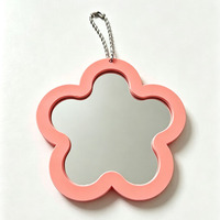 Miroir de maquillage personnalisé en PVC souple, imprimé UV, prix d'usine, durable, portable, mignon, dessin animé, style minimaliste, personnalisé