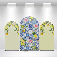 Personnalisé 3 * 6ft 4 * 7ft fond de mariage alliage d'aluminium métal fête scène décoration mariage réception arc toile de fond support