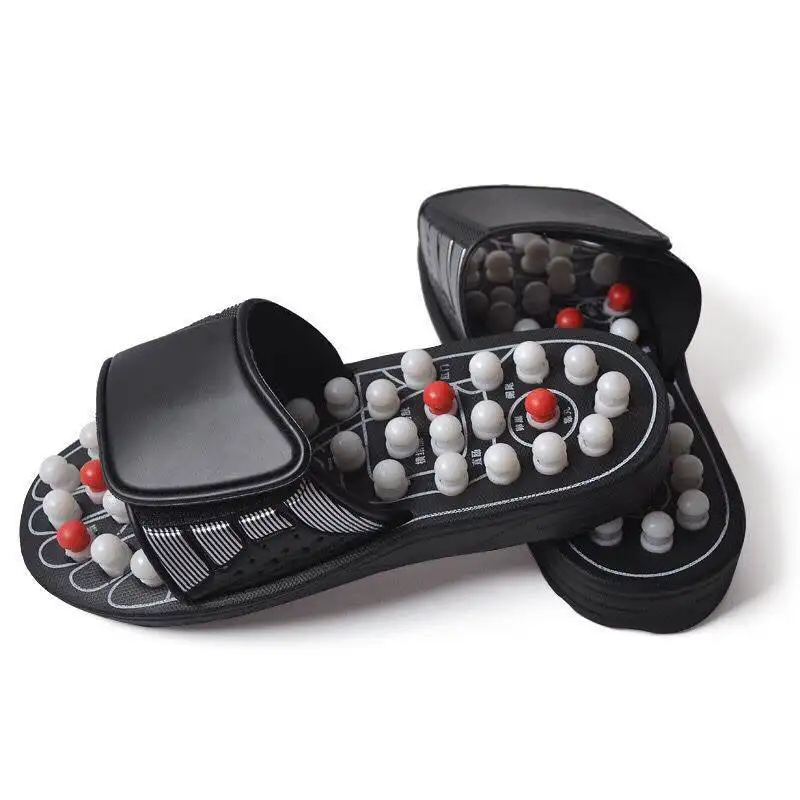 Health Care Sole Acupoint Sandals And Slippers Non-Slip Shoes Pedicure Shoes Natural Pebbles Massage Slippers Tai Chi Shoes Men