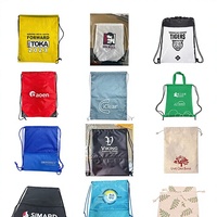 Sac à dos à cordon personnalisé avec logo, en polyester imperméable, durable, écologique et portable pour les aventures en plein air